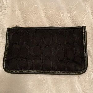 Coach black small zipper bag